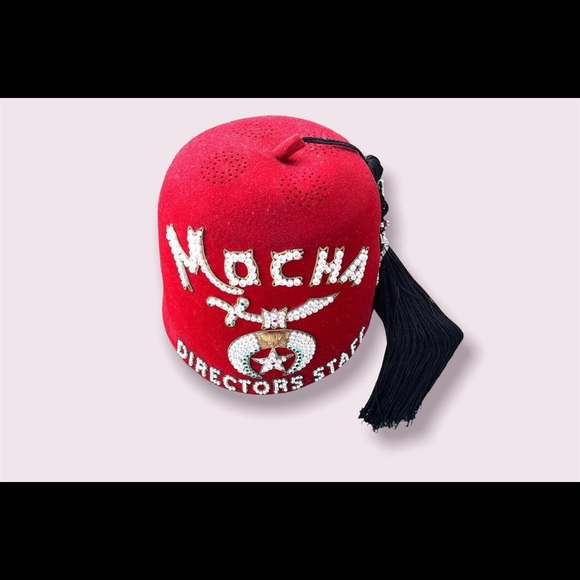 Masonic Shriners Fez Cap Jewelled Headdress Hat Tassel Director Club Member VTG - Picture 3 of 10